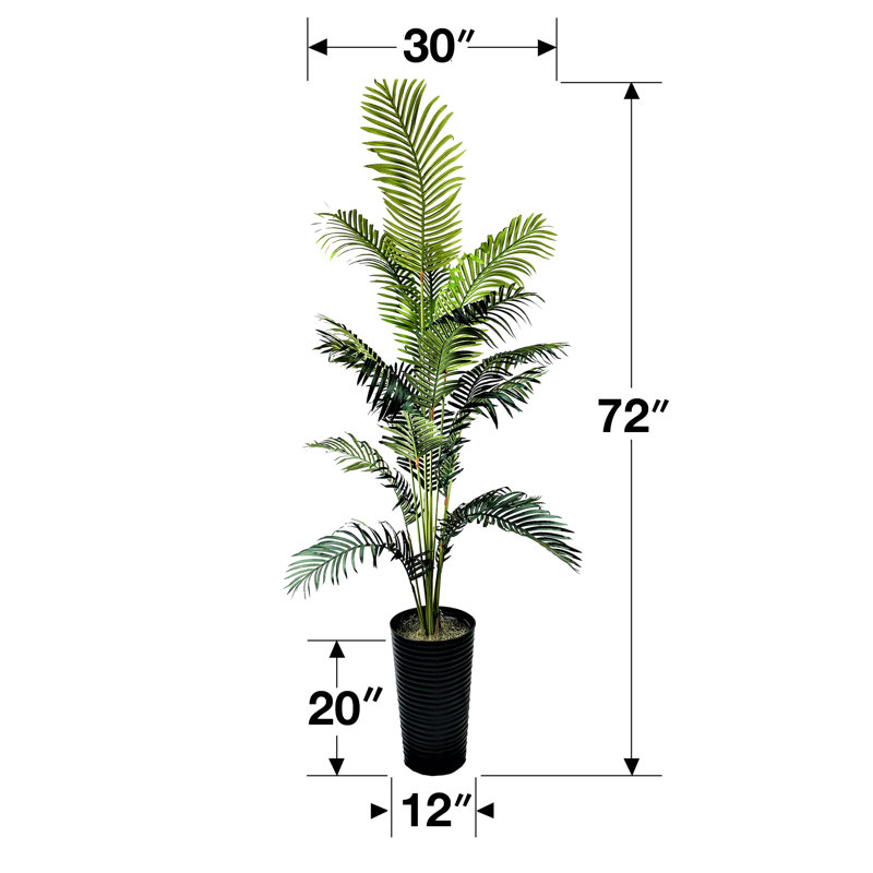 Palmier artificiel 72 po en pot