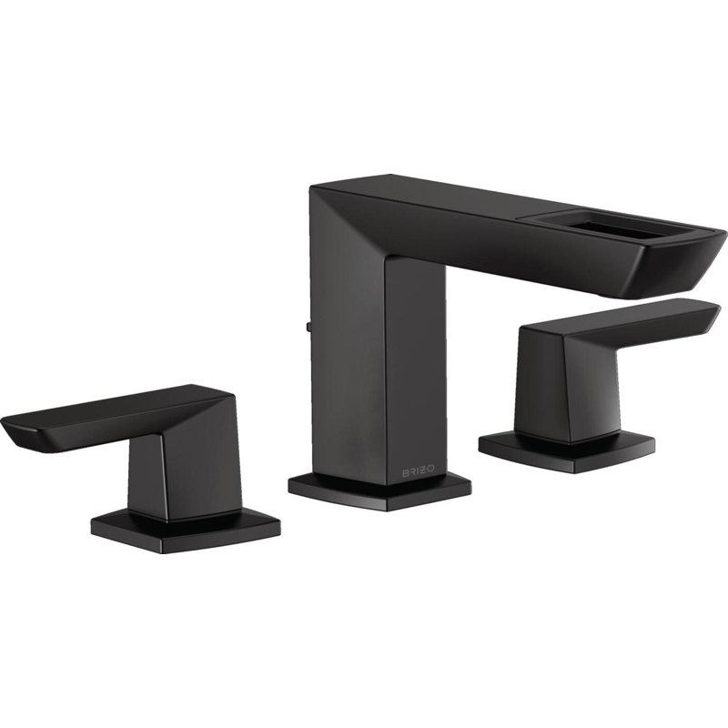 Vettis Widespread Lavatory Faucet With Open-Flow Spout, Matte Black