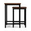 Ensemble de tables de bout gigognes industrielles en bois de manguier et en métal de conception l 25 po Skyler-1677118122