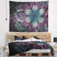 Tapisserie florale florale mauve arrondie-28487633