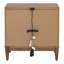 Table de chevet 2 tiroirs en bois massif avec ports USB A-C Eichelberger