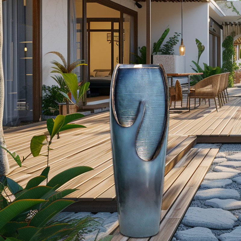 Tripolia Handcrafted Urn Fountain with Lights