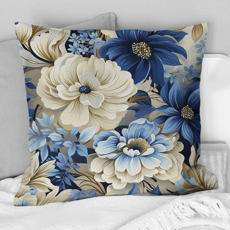 Coussin Coastal Blues, H 18 po x l 18 po