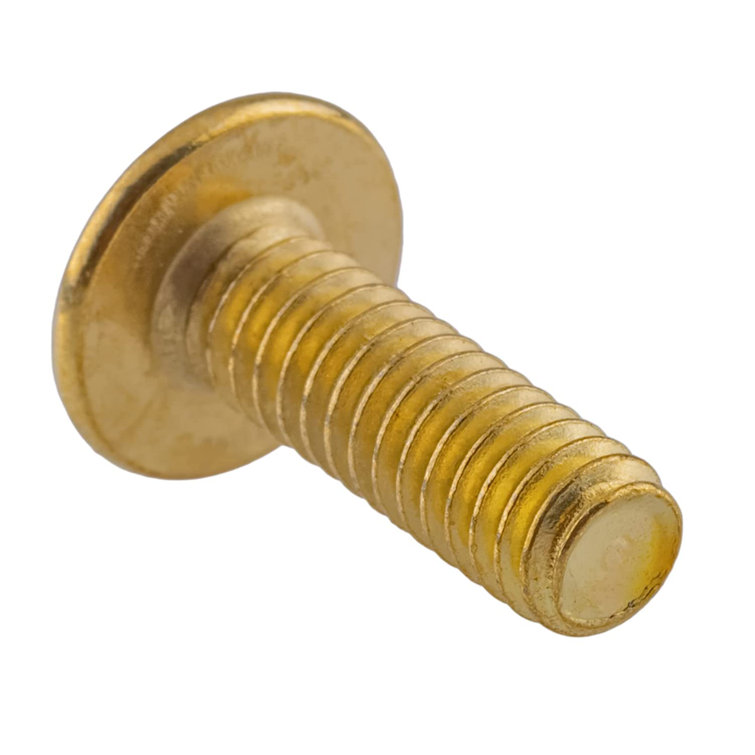 8/32 Thread - 1/4in. Long - Brass 5/64 Hex Drive Set Screw - Unfinished  Brass