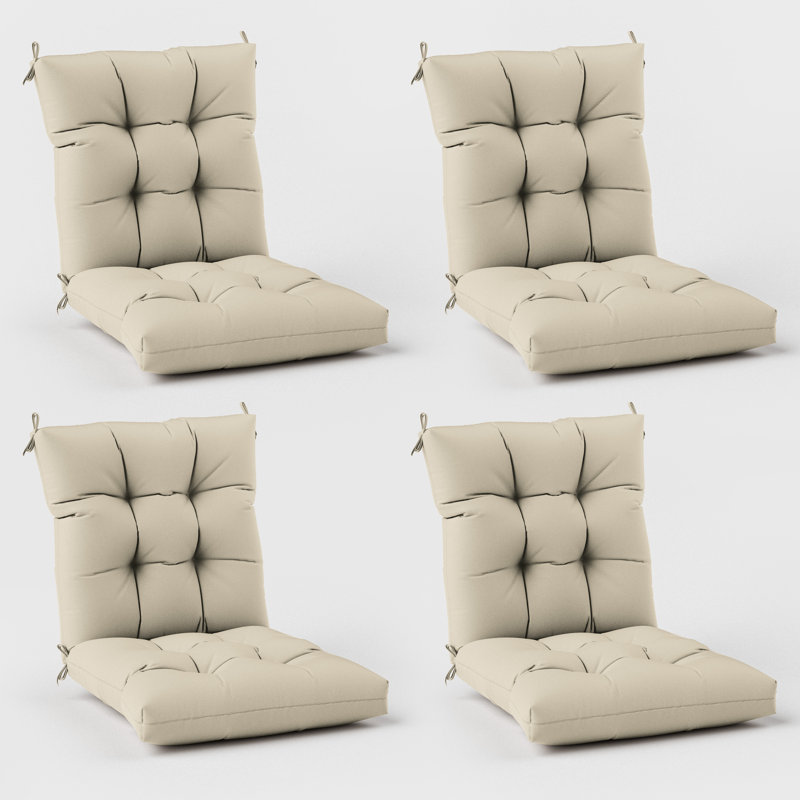 Anjelyka 22"W X 22"D Outdoor Cushions 5" Indoor And Outdoor Seat/Back Cushion, Beige
