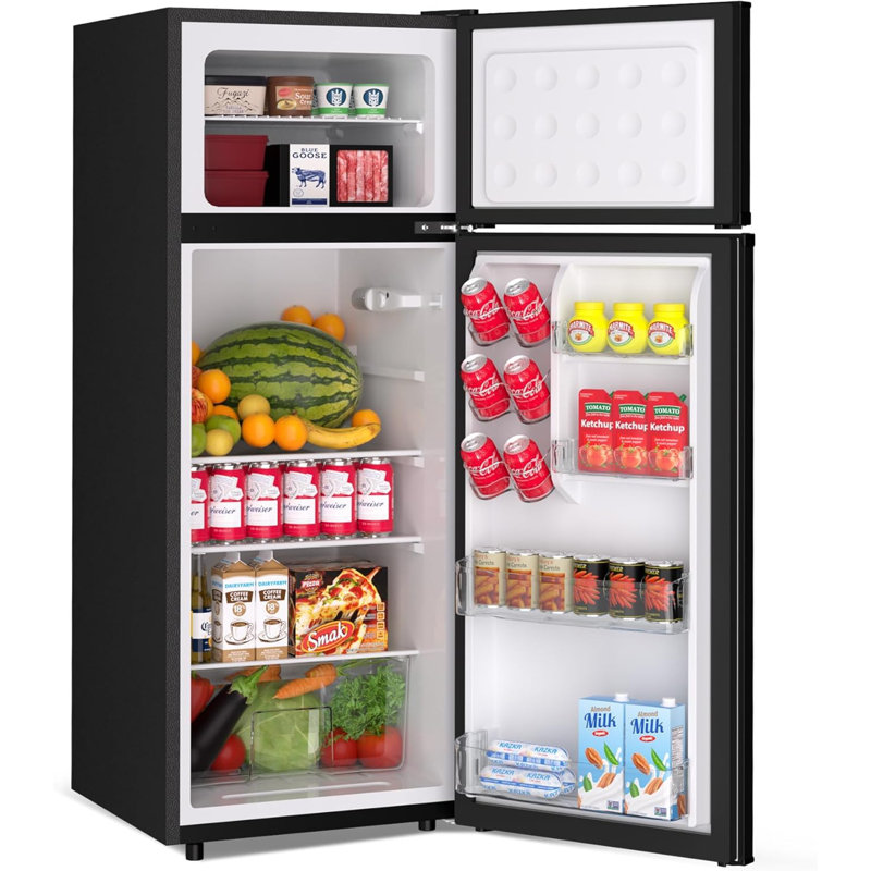 7.5 Cu.Ft Mini Refrigerator, Single Door Compact Fridge - Energy Efficient, Reversible Door,Quiet Operation with Adjustable Shelves for Dorm, Office, Bedroom, Kitchen, Bar Use