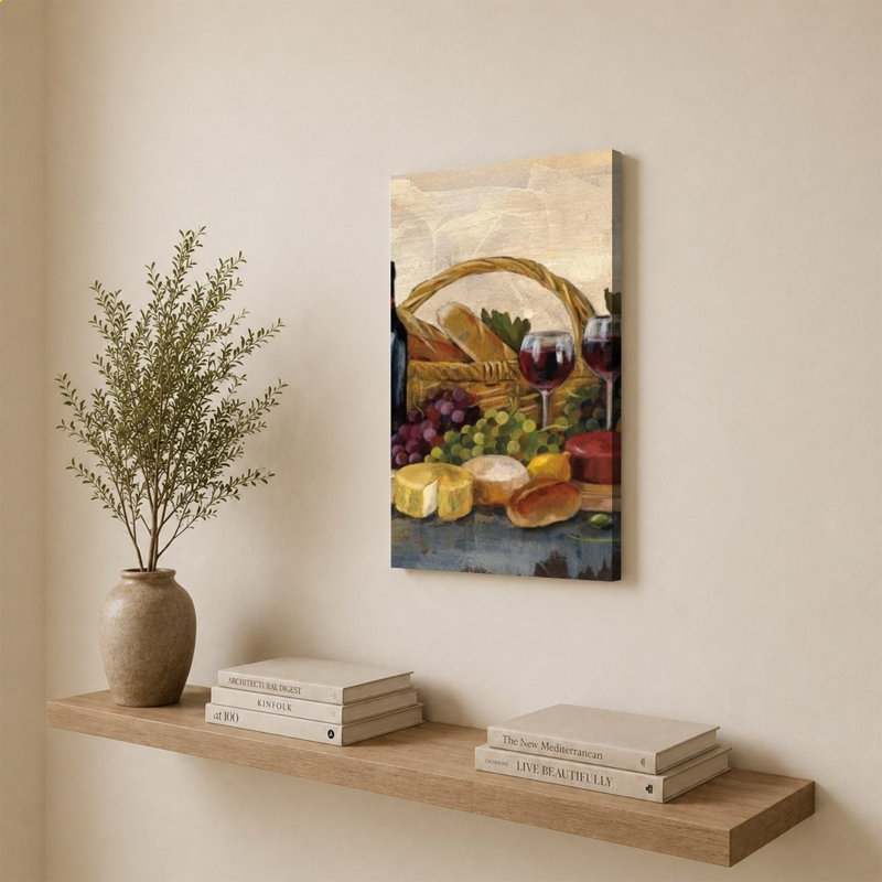 «Tuscan Evening Wine» par Silvia Vassileva, impression sur toile, 30" H x 20" W, Does Not Apply