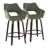 Sarah Fixed-Height Fabric Bar & Counter Stool with Bent Wood Legs & Round Footrest-100169900-100169902