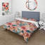 Ensemble de housse de couette à motif cachemire bleu et rose à motif de fleurs bleues et roses III-654875763