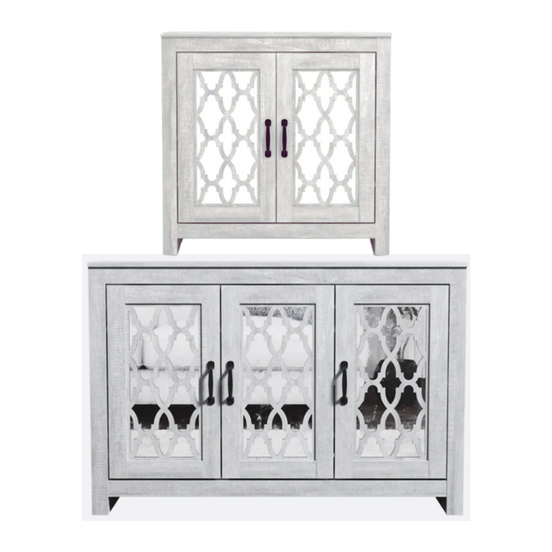 Ensemble de rangement pour chaussures Chessani, Chêne gris cendré