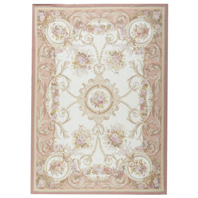 Aubusson Flatweave Wool Oriental Area Rug