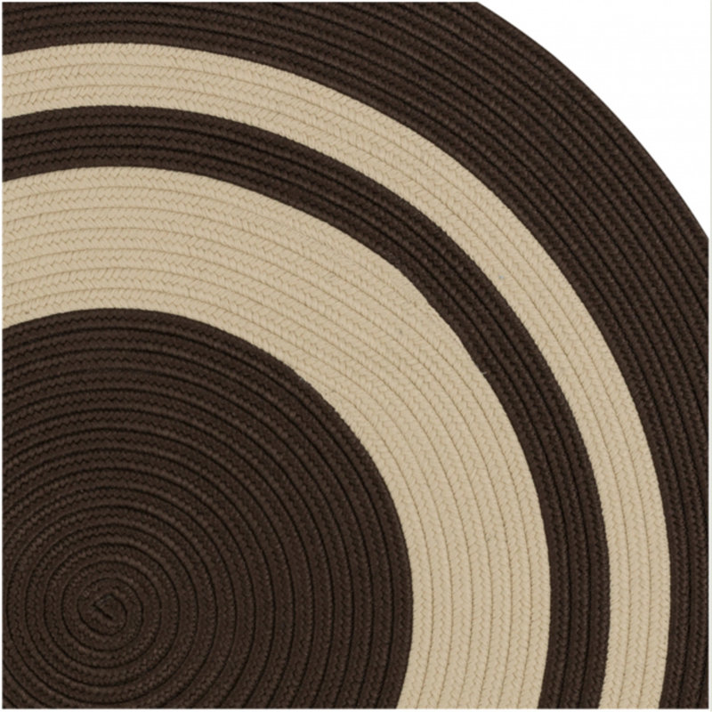 Tapis intérieur / extérieur Don - brun terre, Rond 5 pi
