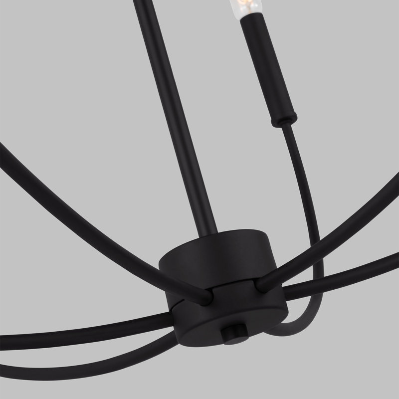 Kendrey 9 - Light Dimmable Classic / Traditional Chandelier, Midnight Black