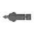 Black Slide Bolt Door Latch 3.75"L Rust Resistant Wrought Iron