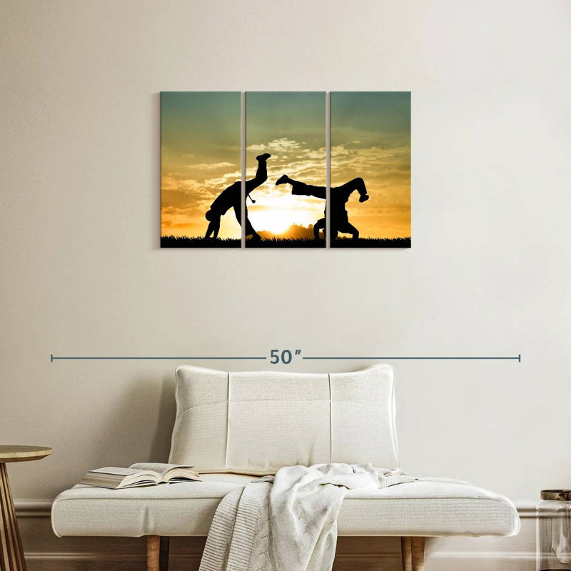 Capoeira au crépuscule, H 20 po x l 33 po