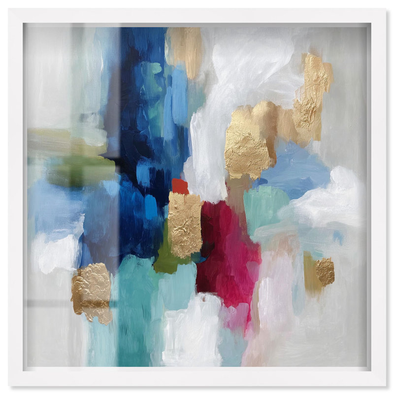 «Jewel Tones I» par Art Remedy, H 41 po x l 41 po, Blanc