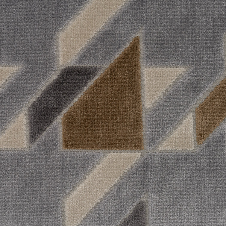 Briefcase Geometric Cut Velvet Upholstery Fabric