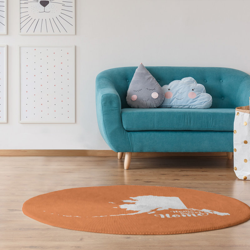 Chenille Indoor Rug, Round 5'