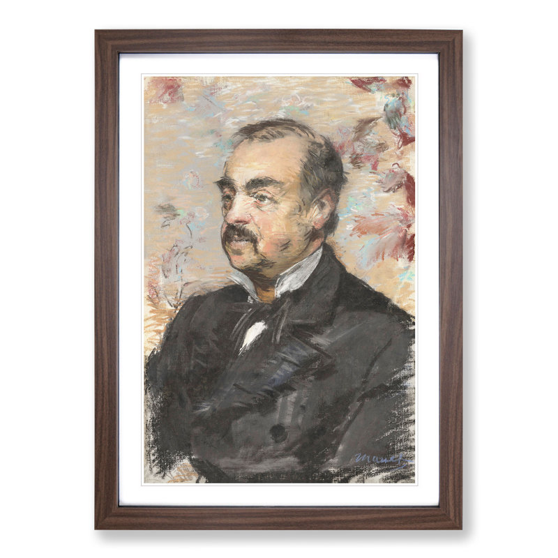 Julien De La Rochenoire by Edouard Manet - Picture Frame Painting, 36cm H x 27cm W x 2cm D, Walnut