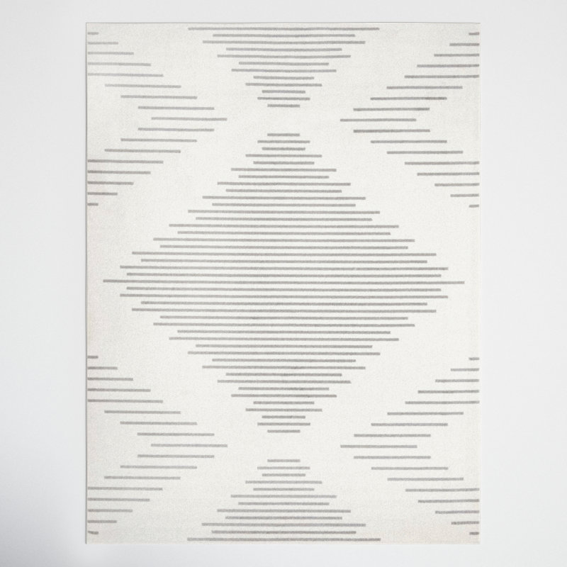 Tapis gris et ivoire Cohutta, Rectangle 2 pi x 3 pi 1 po