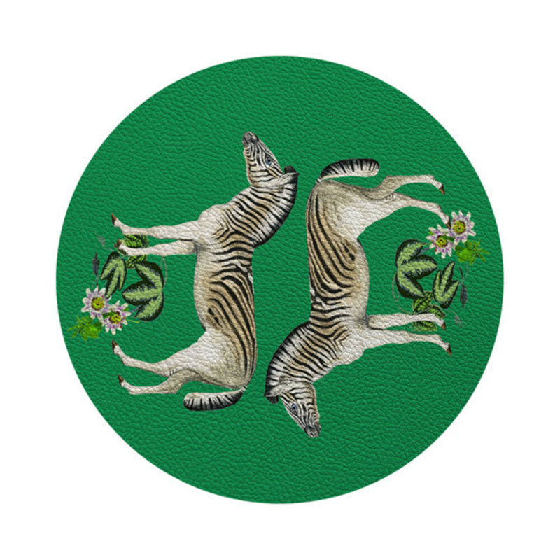 Zebra Seeing Double Placemat, Kelly