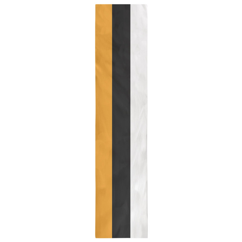 Miami Basketball Table Runner, Yellow/Black/White, 72" L x 16" W, Cotton blend