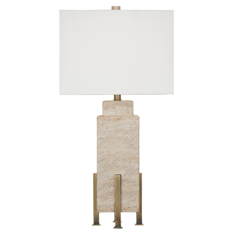 Esme 31" Travertine Table Lamp