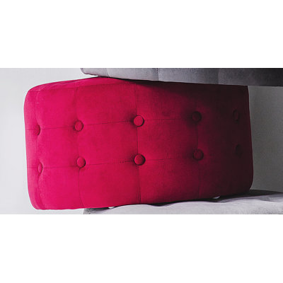55cm Wide Tufted Round Solid Colour Pouffe Ottoman with Storage