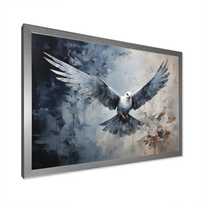 Minimalisme bleu colombe I sur toile