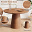 Ensemble de table de salle à manger ronde en bois avec chaise d'appoint rembourrée en chenille pour salle à manger-2083943703-2083943700-2083943699