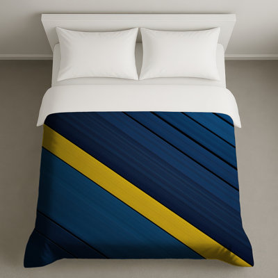 Housses de couette à rayures bleues