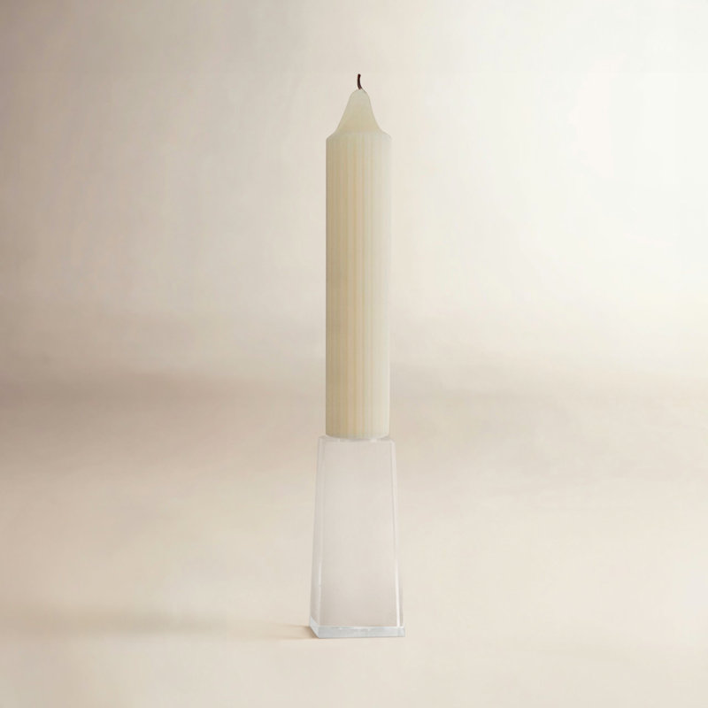 Bougie Grecian Collenette, Ivoire, H 7 po x l 1,25 po x P 1,25 po