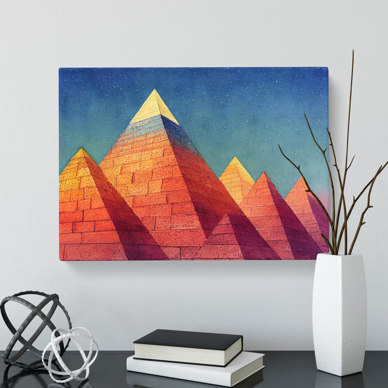 Modern Pyramids Vol.3 Abstract - Wrapped Canvas, 35cm H x 50cm W x 3cm D