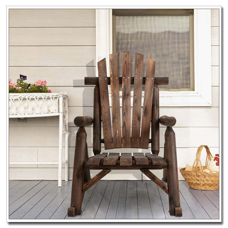 Chaise berçante d'extérieur en bois