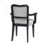 Ensemble de 2 chaises de salle à manger rembourrées - Fauteuils traditionnels avec lignes courbes, structure en bois massif et accoudoirs rembourrés, élégantes chaises d'appoint Granby pour la salle à manger ou la cuisine-80645459