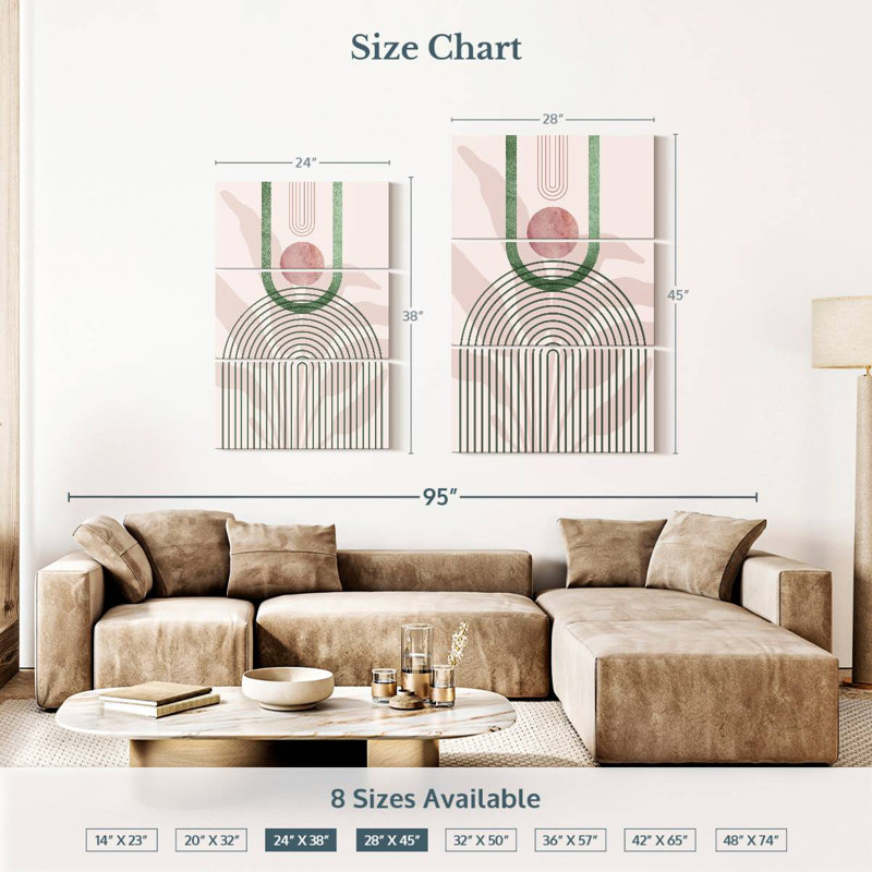 Palm Springs Avery Mid-Century II, H 38 po x l 24 po