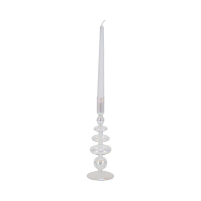 Joss & Main Vintage Glass Taper Candle Holder