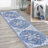 Abhirami Ornate Medallion Machine-Washable Blue/Navy Rug-1975048302