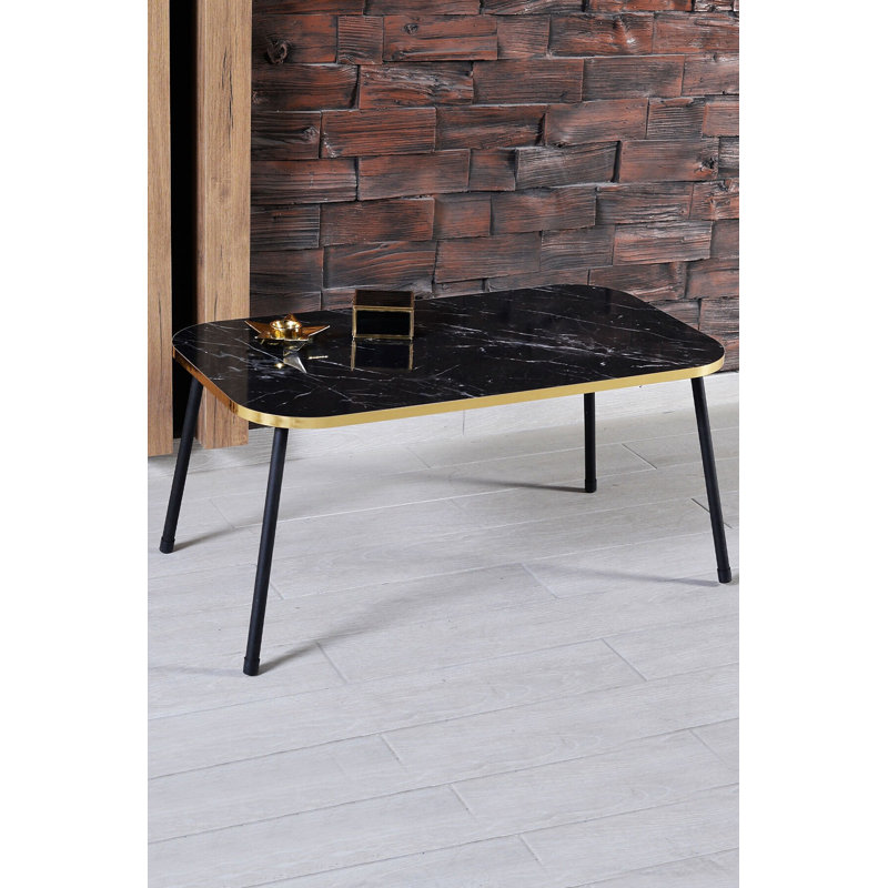 Northfleet 35cm Console Table, Black Marble