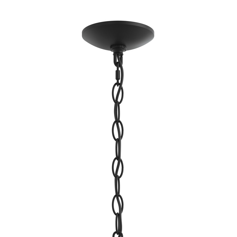 Lustre noir mat à 5 lumières Ilia, Noir mat