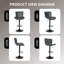 Swivel Upholstered Adjustable Height Counter Stool with Metal Frame-2082189745