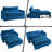 3-in-1 Velvet Loveseat Couch Convertible Sleeper Sofa Bed with Adjustable Backrest, Pull-Out Bed & Chaise Lounge for Small Spaces-1972690978