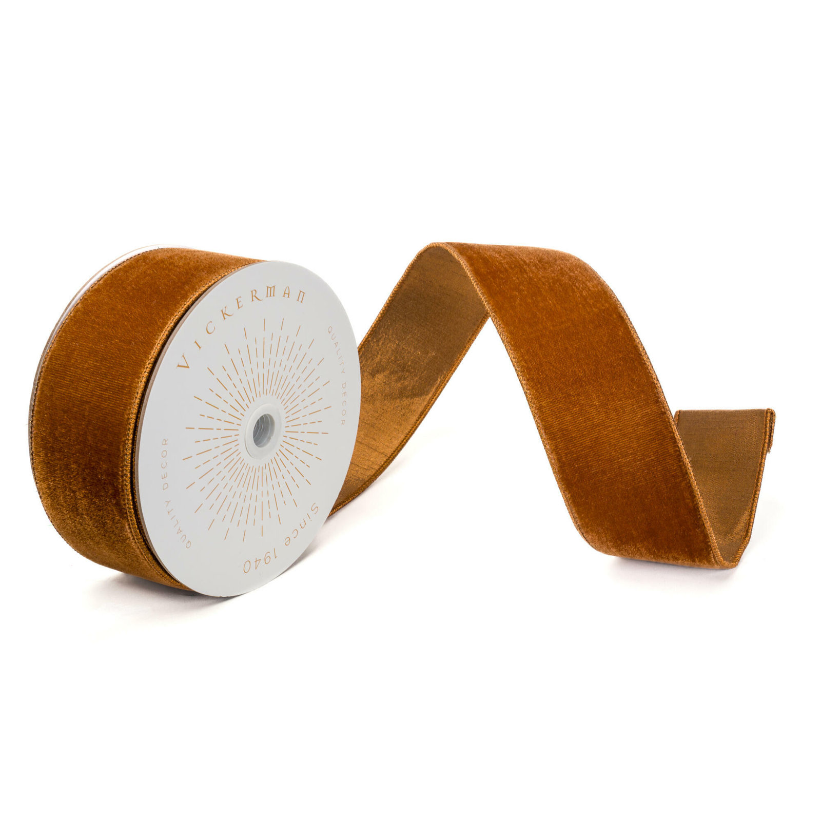 Velvet Ribbon, 0.2" H x 360" W x 2.5" D, Mocha