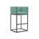 Upholstered Counter Stool with Metal Frame