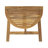 Outdoor Acacia Wood 3 Piece Half Round Folding Bistro Set-1114297240