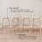 Beryl Upholstered Bar Height Stool (30in) - 4 pack, Blonde/Sesame PU Leather-1820802773-1820802775-1820802776