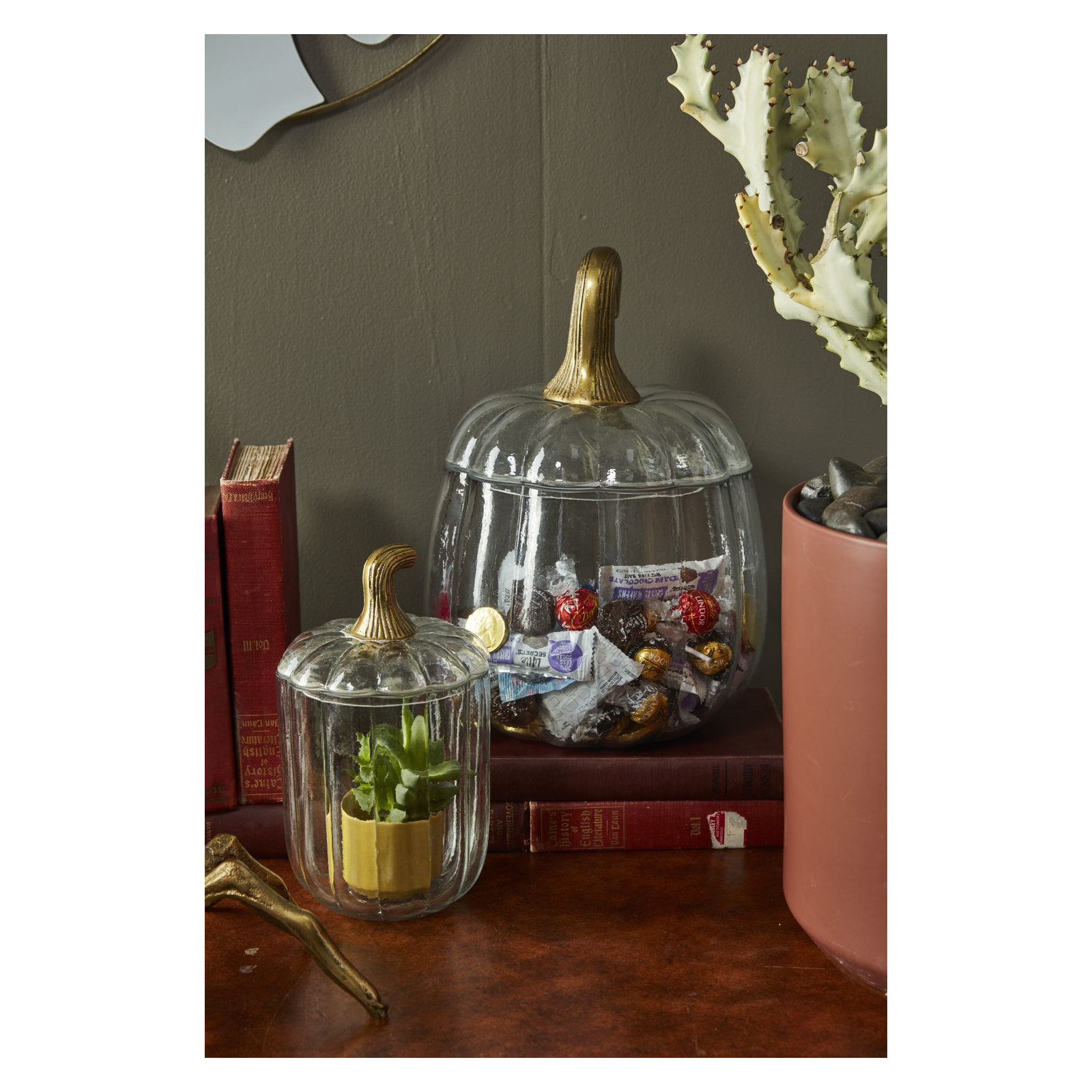 Translucent Pumpkin Terrarium 8.75"X8.75"X12.75"