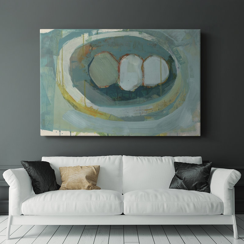 Blue Nest I -Gallery Wrapped Cavas, 18" H x 27" W