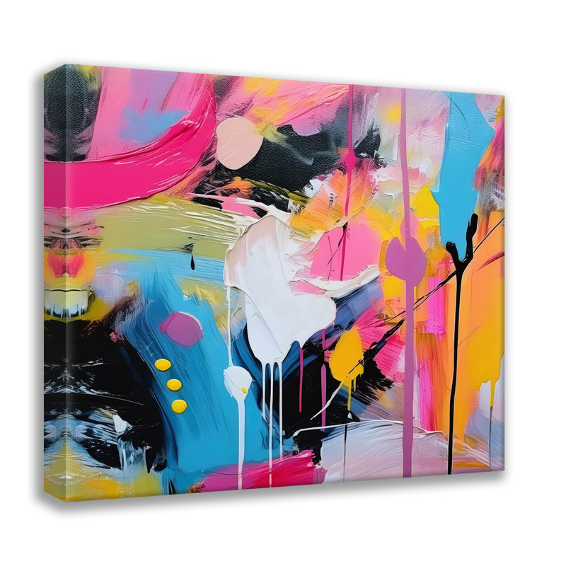 Drips-7, estampe numérique sur toile tendue avec châssis, H 15 po x l 15 po