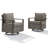 Outdoor Swivel Patio Chair With Cushions (Set Of 2)-1240536366-1240536361